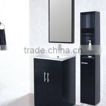 modern black MDF bathroom vanity