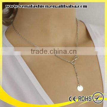 Necklace Silver 8 Holder Silver Coin Necklace, Thick Silver Necklace
