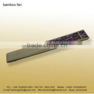 Beautiful art printed bamboo folding fan