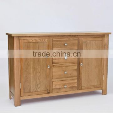 Oak Sideboard with 2 Door & 4 Drawer