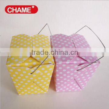 Custom Design Foldable Food Packaging Box Small Paper Pail Box