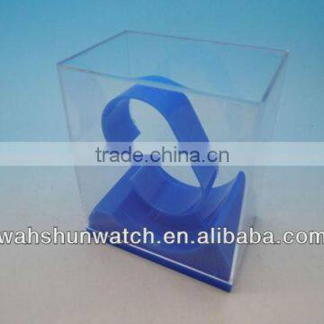 clear transparent plastic watch box