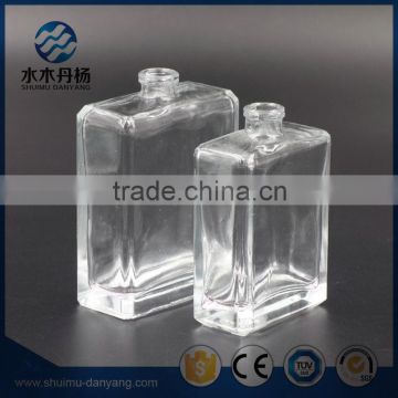 Fancy 50ml/100ml square clear glass perfume bottle