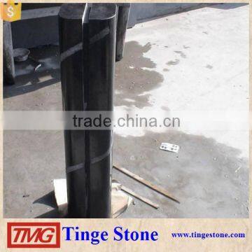 G684 Black Basalt Columns,black granite pillar