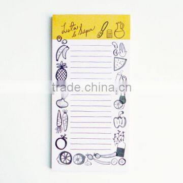 Customized printing 80g offset paper magnetic notepad/ fridge magnet notepad                        
                                                Quality Choice