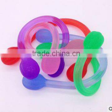 Silicone colorful stretch exerciser/ resistance pull rope