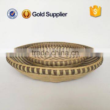 2016 high quality cheap price bamboo woven basket tea tray