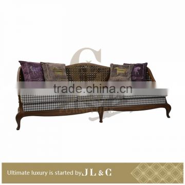 RS07-03 Three Seat Sofa Set Leather Weaved Sofa in Living Room From JL&C Luxury Home Furniture Lastest Sofa Designs 2016