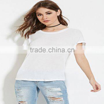 Women's 95% cotton 5 spandex fabric t shirt wholesale cheap shirt