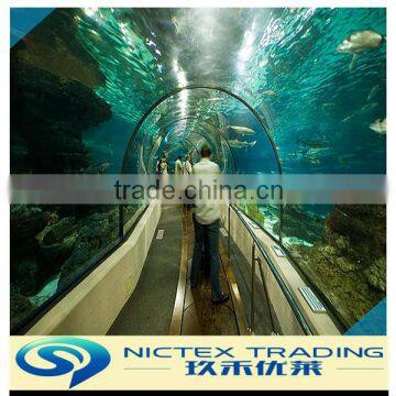 100mm to 550mm customized transparent thick acrylic aquarium tunnel