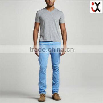 2015 Straight Leg Cerulean Colored Jeans Pent StyleJXH01082