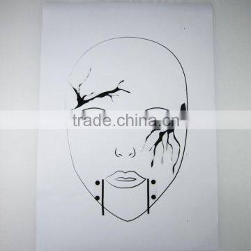 Custom Halloween Temporary Fake Wound Face Tattoos Glitter Face Tattoos Waterproof Face Stickers Manufacturer photo-4