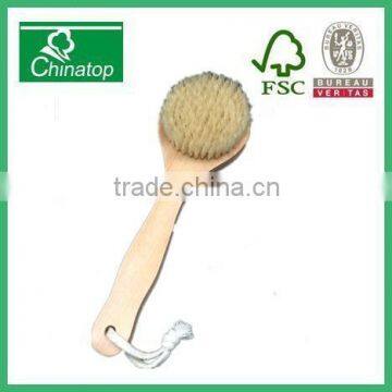 High Quality Short Handle Bristle Bath Brush Bath Scrubber WBB001