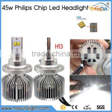 high power led car auto headlight car led headlight h13 12V 45W 4500lm