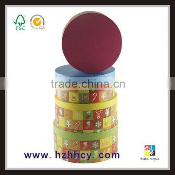 a set for 10pcs in different size cardboard paper circle box