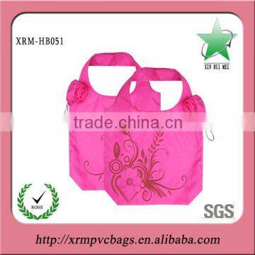 Fuchsia rose folding shopping bag