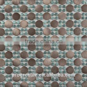 ruond stainless steel mosaics, art design metal mosaic, home decor mosaics (PMMS022)