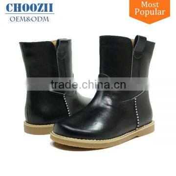 Wholesale Elegant Rubber Sole New Arrival Girls Leather Shoes Kids Winter Boots