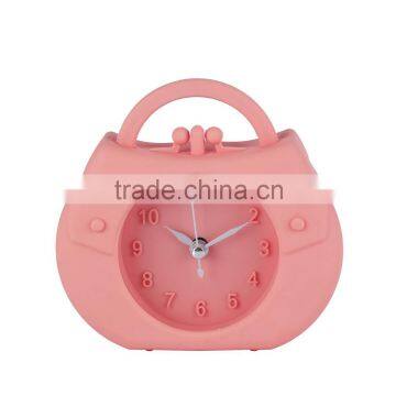 2016 new design bag shape silicon clock