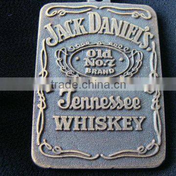 High quality wine bottle metal label