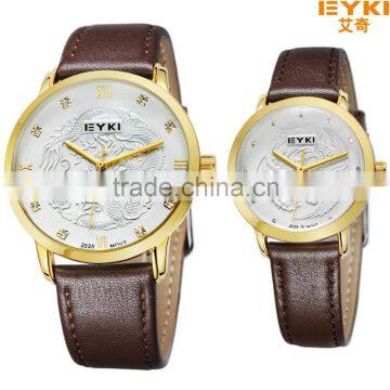 Very fashionable quartz brown wrist watch