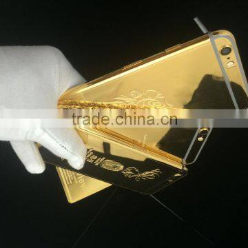 hot new products for iphone 6s 24kt gold housing,for iphone 6s back housing gold mirror