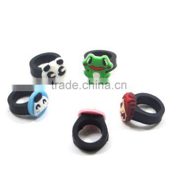 Fashion Cartoon Cute PVC Promotional Gift Customized Shaped Rubber Rings photo-4