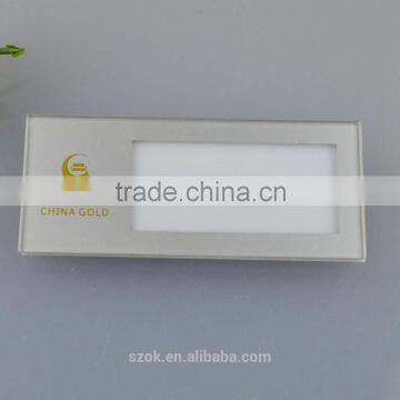 Morden white clear acrylic business name card holder with a pin