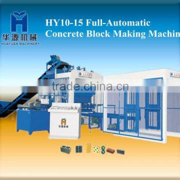 QT10-15 new model full-automatic hydraulic block production line block machine price manual low price