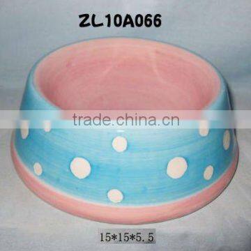 Ceramic pet bowl with little paw