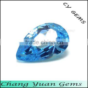 Aquamarine color Pear Shape cz stone