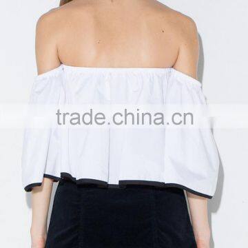 Women's Off Shoulder 1/2 Sleeve Loose Short Tops Blouse Shirt photo-3