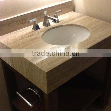 high quality beige travertine bathroom vanity top