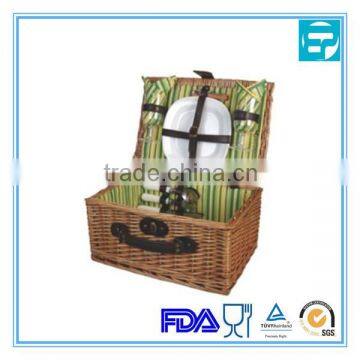 stainless steel customized picnic set with basket