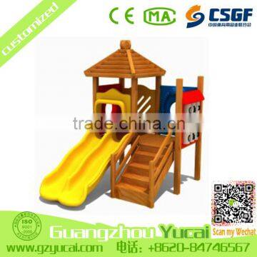 New Design Children Wooden Outdoor Kids Slides Playground Equipment