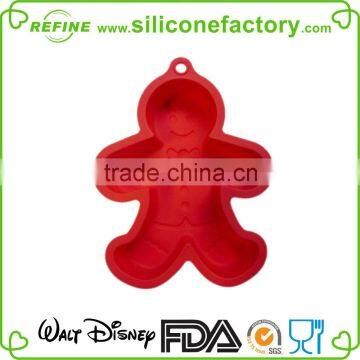 2015 Hot Sale Christmas Nonstick Silicone Cake Baking Mold in Ginger Shape photo-2