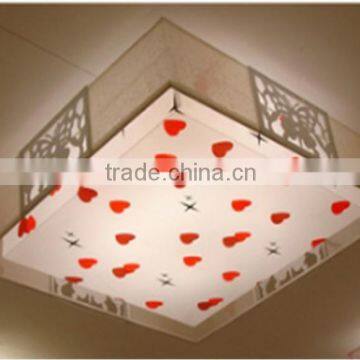 High quality parchment ceiling light shade,square lighting cover for ceiling