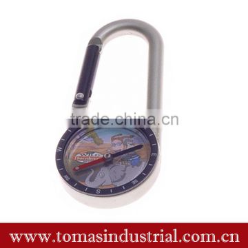 silver compass custom logo carabiner wholesale