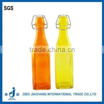 500ml colorful square juice glass bottles