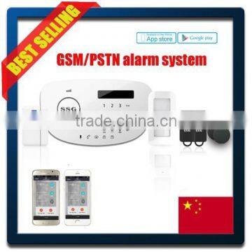 Multi-language smart home alarm system with LCD dislay Touch Keypad and free APP operated