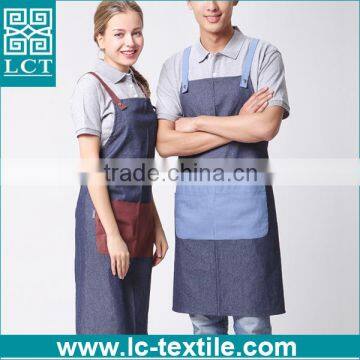 Custom made Australia urban chef style denim apron with pockets