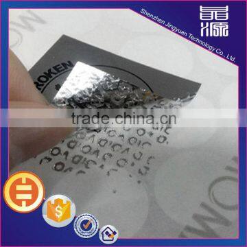 Original hologram laser sticker tamper evidence customized security labels