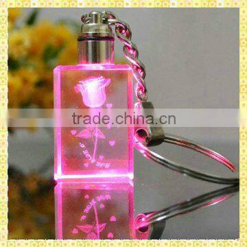 Imitation 3D Crystal Keychain For Married Decoration Gifts