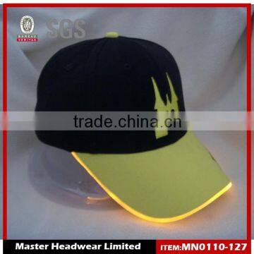 Hot Sale Brushed Cotton Baseball Caps With Built-in LED Light