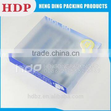 customized clear plastic facial sponge packaging box