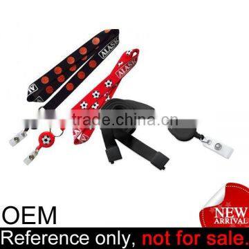 fashion decorative custom printed retractable id badge string key holder