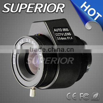 3.5-8mm cctv camera lenses wide view angle F1.4 Auto Iris 1/3 image sensor Manual zoom CS mount Lens for ip camera