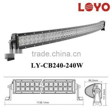 Newest wholesale tow truck 240W led light bar 4x4 curved 40" rally led driving light bar