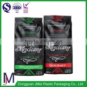 Customized coffee tea bag aluminum pouch side gusset plastic bag