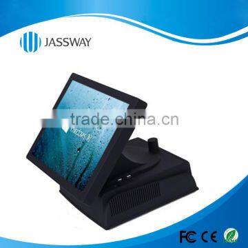 single-screen full-flat all-in-one Touch POS machine, 15'' hot sale touch pos machine, POS manufacturer